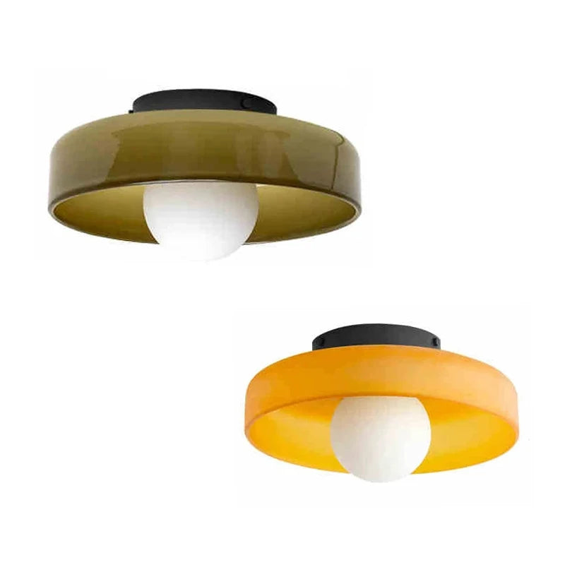lampe moderne vert orange noir brillante 10cm 13cm 25cm led quotidienne