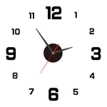 horloge murale moderne minimaliste aiguille acrylique noir blanche adhésif chambre salon