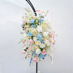 décoration événement arches fleurs artificielles romantique mariage baby showerintérieur pastel