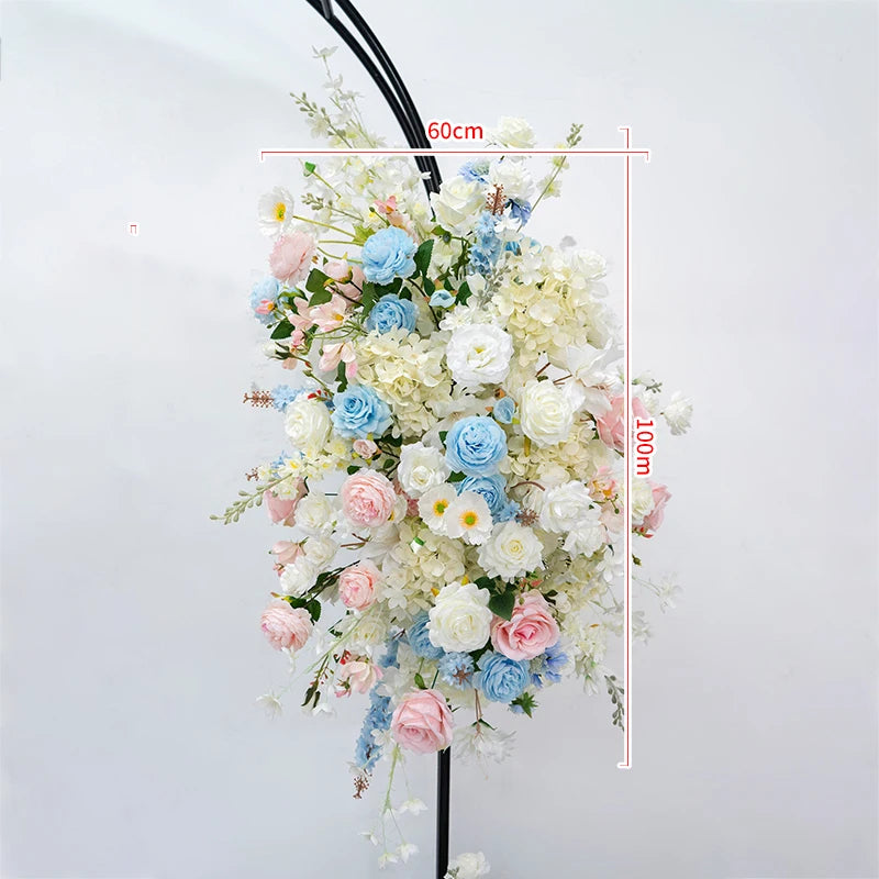 décoration événement arches fleurs artificielles romantique mariage baby showerintérieur pastel