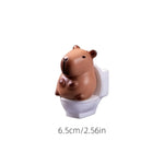 ornement figurine hamster mignon cartoon plastique marron clair blanc decoration maison simple