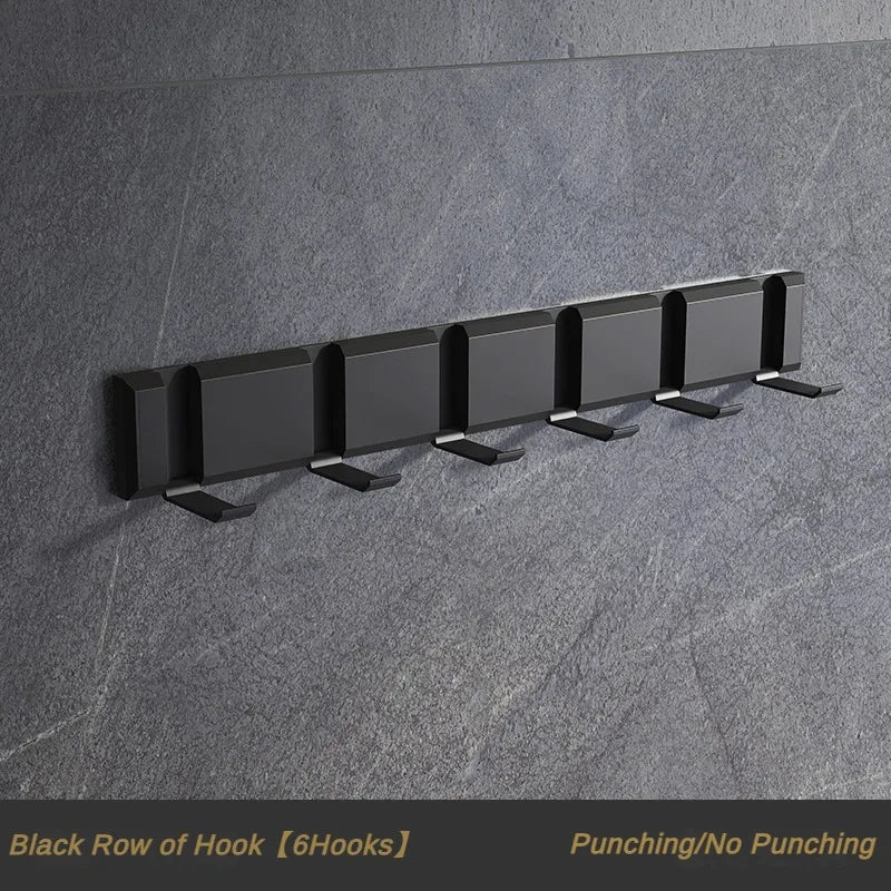 porte sacs vêtements moderne noir doré vis fixés élégants accessoires rangement mur pliant