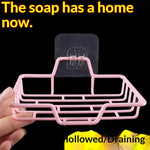 bac savon moderne adhésif bleu clair rose pâle grille tailles opaques salle bain douche