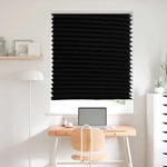 rideau occultant adhésif 150cm 60cm moderne plis horizontaux opacité totale noir blanc minimaliste