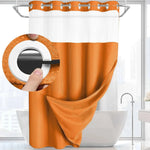 rideau douche moderne blanc translucide polyester 183x190cm anneau intégré