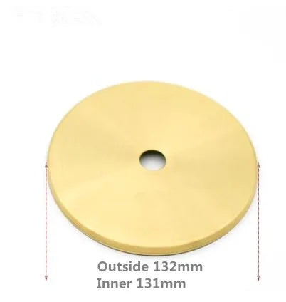 disques métalliques dorés lisses brillants modernes accessoires éclairage diy abat jour fixations invisibles trou