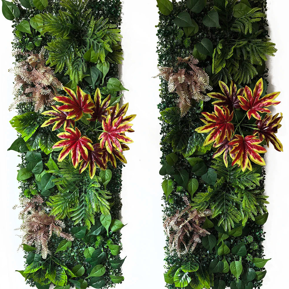 plante artificielle décorative fleurs rouges blanches jardin intérieur extérieur
