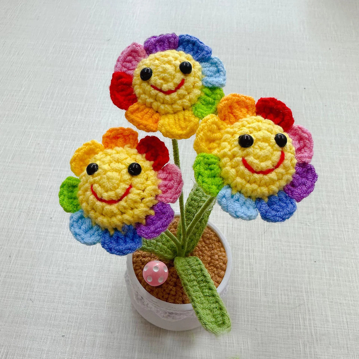 décoration maison multicolore fleurs crochetées créatives intérieur anniversaire mariage baby shower