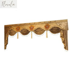 rideau floral classique beige rouge jabot swag opacité large choix dimensions