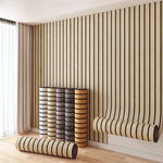 revêtement mural autocollant 3d grain bois moderne facile poser beige noir salon decoration