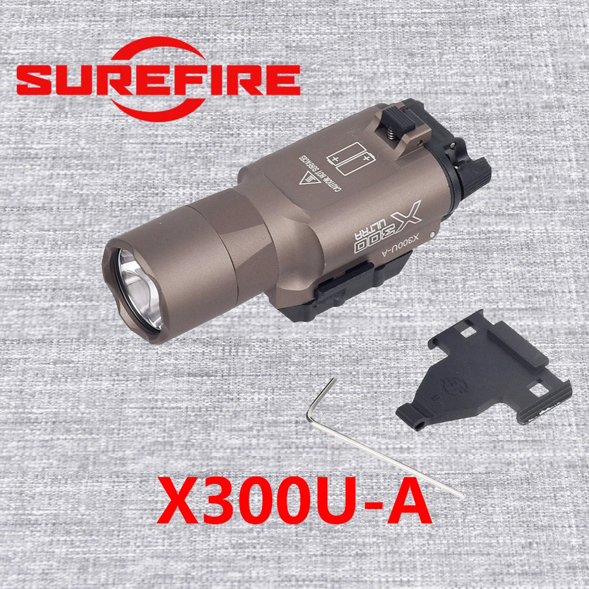 lampe torche tactique led noir mat compact tringle glock scout momentané constant stroboscope