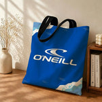 sac toile o'nell bleu blanc vague stylisée réutilisable moderne casual