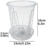 pot plante transparent moderne grille drainage taille moyenne large extra large