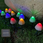 lumières solaires extérieures champignons colorées autoinstallation ip65 led