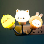lampe chevet led animaux mignons blanc jaune rose cartoon rechargeable nuit chambre
