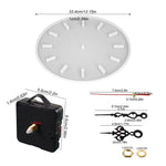 kit fabriquer cadran horloge murale motifs vagues sable moderne blanc doré bleu turquoise