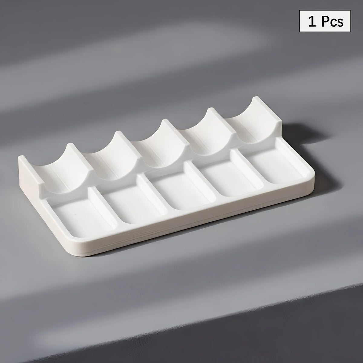 rangement pinceaux stockage portable blanc gris minimaliste modernes emplacements lisses rainurés