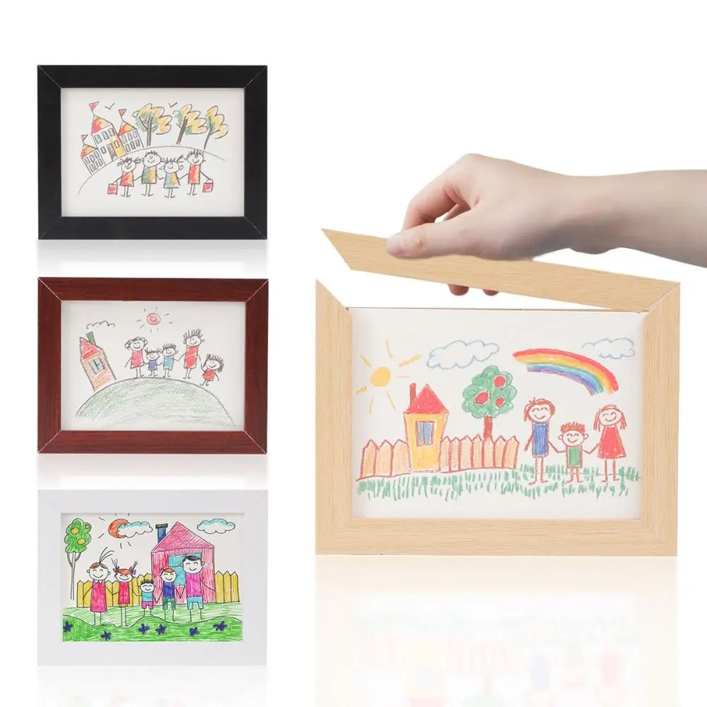 cadre mural moderne bois enfant noir rectangle minimalisteversible dimensions 4cm 15cm 20cm 26cm 34cm