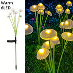 lumière solaire champignon multicolore semi transparent moderne patio jardin led piquet fixéextérieur ambiance