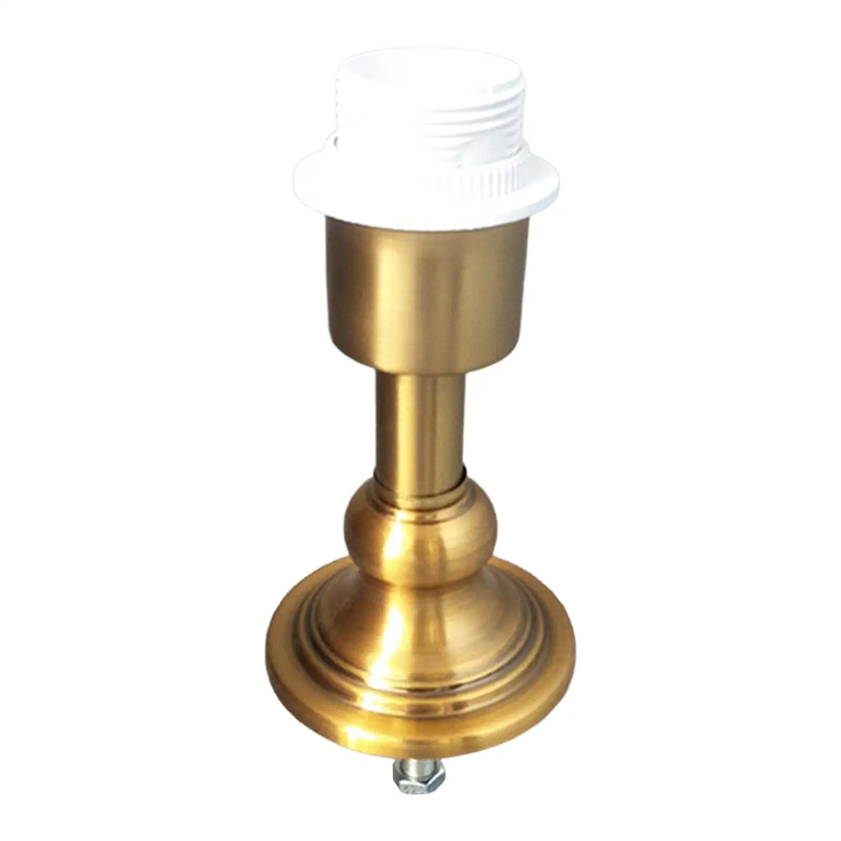 base lampe table blanc doré finition brillante classique vis fixation métal e27