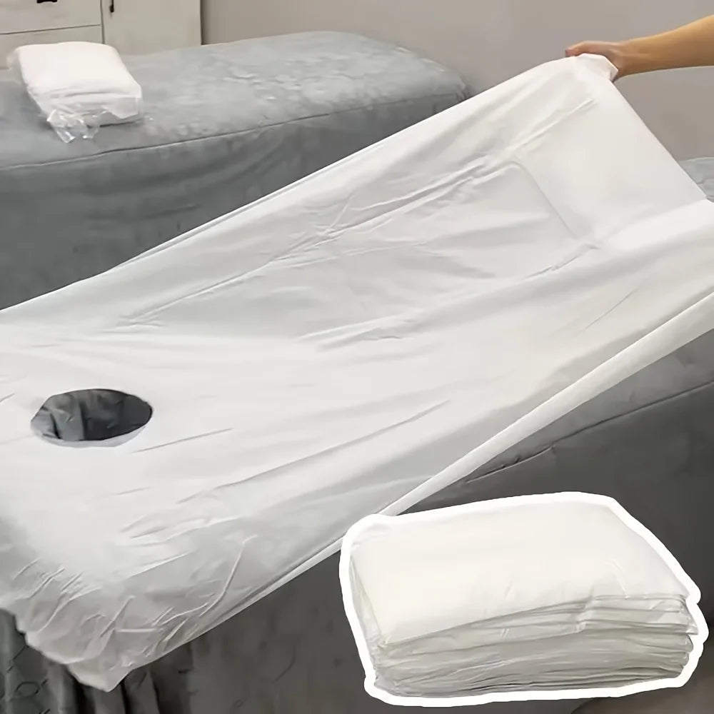 couvre lit table massage blanc micro perforé adhésif moderne non tissé 10 pièces