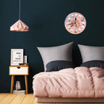 horloge murale panda mignonne horaire quartz pvc rose clair cartoon chambre enfants decoration ornement