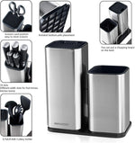 rangement cuisine moderne couteaux ustensiles support vertical spatules écumoire fourchette transparent argENTA Brillant lignes