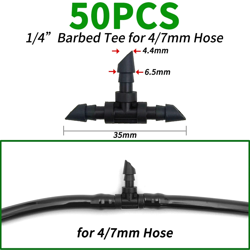 connecteurs arrosage gouttelettes noir adhésifs plastique robustes jardin pot fleurs 47mm