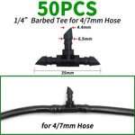 connecteurs arrosage gouttelettes noir adhésifs plastique robustes jardin pot fleurs 47mm