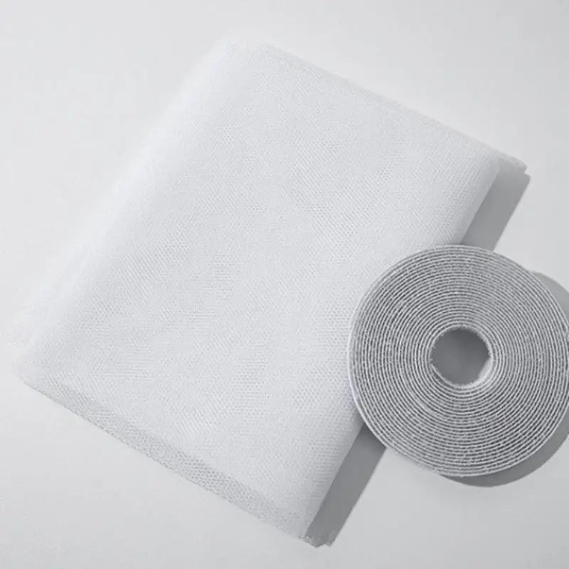 filet anti moustiques auto adhésif velcro trois portes polyester bleu gris moderne protection maison