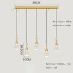 suspension lumineuse moderne cristal doré bubbles led chambre salon étincelante contemporain éclairageintérieur