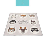 tapis anti dérapant enfant motif canards beige jaune texture pointillée moderne pliable activité jeu