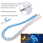 bande lumineuse led bleu clair blanc jaune moderne adhésif fluo fonctionnelle câble opacité