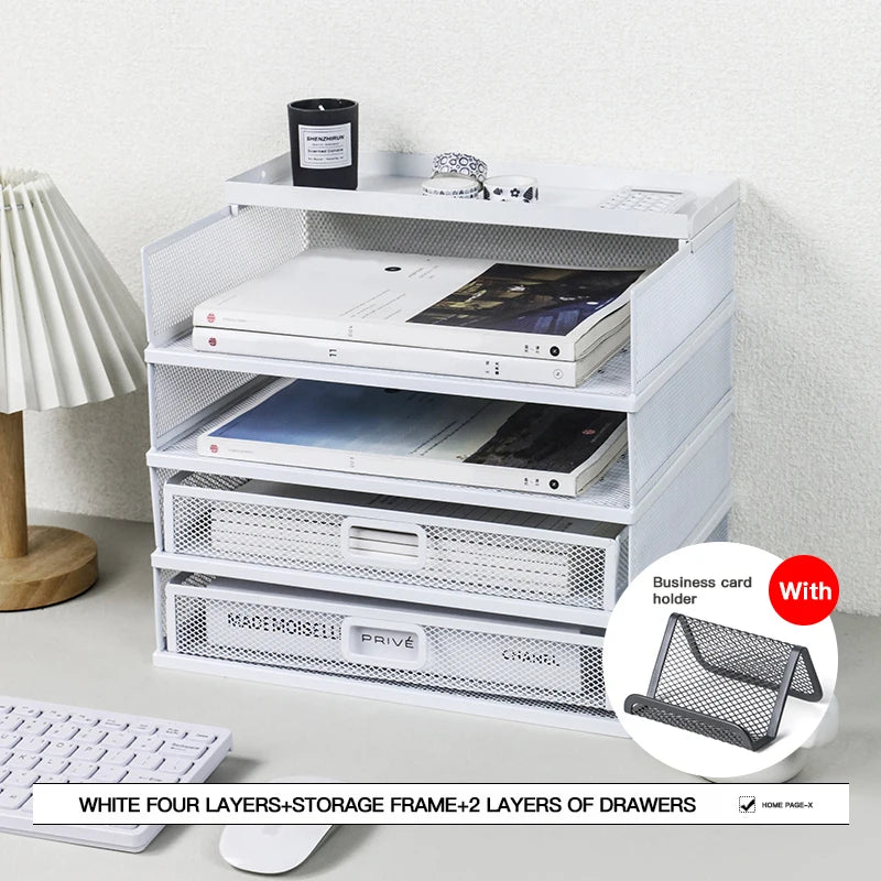 rangement multifonctionnel rack noir blanc vert maille métallique moderne document porte cartes étiquettes chanel