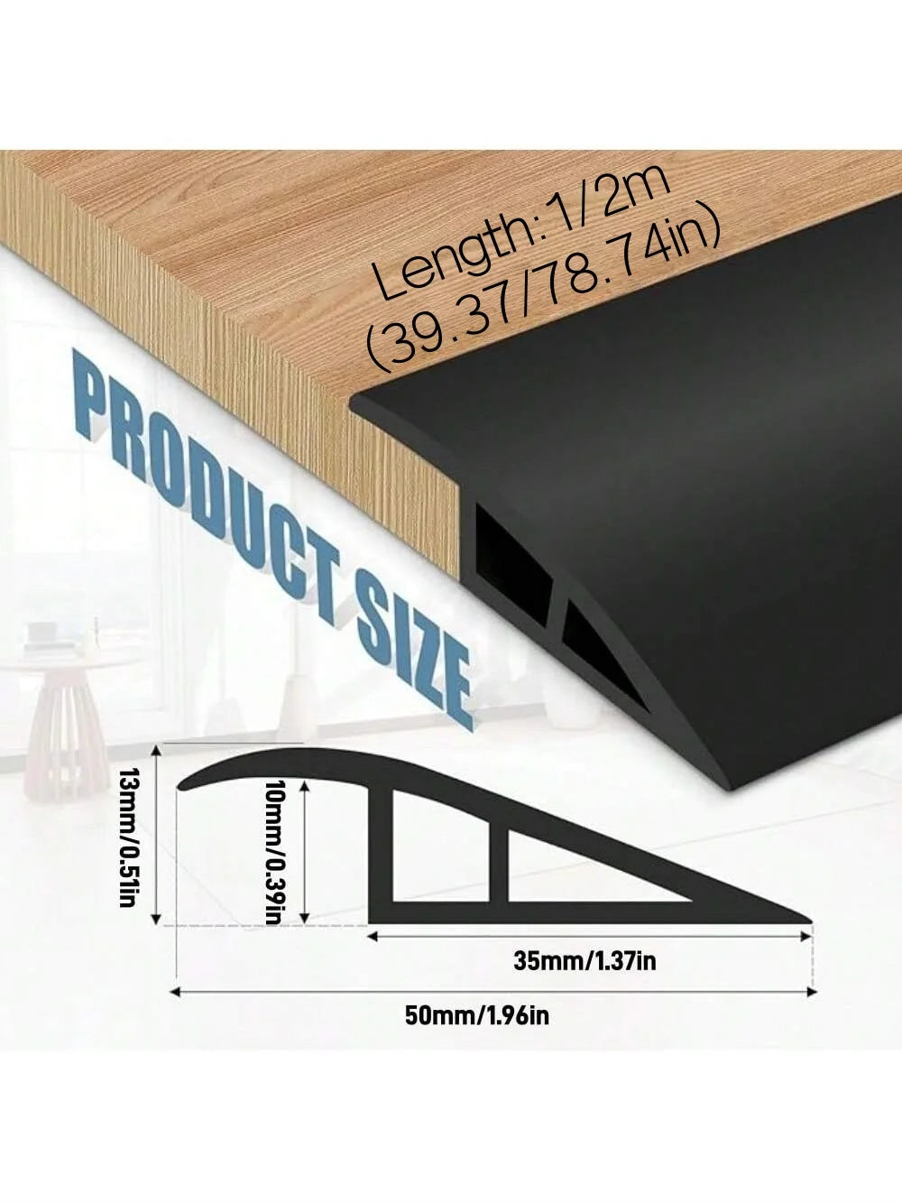 joint transition sol pvc imitation bois adhésif noir moderne protection film rouge couteau