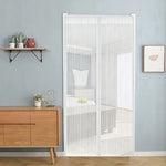 rideau porte magnétique noir blanc maille fine haute densité moderne adhésif magnets ruban adhésif