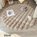 coussin doux blanc gris rose vert peluche moderne diametre 35cmwasher