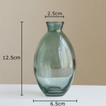 vases hydroponiques modernes transparents marron lisses décoration table plantes fleurs artificielles minimalistes