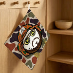 serviette main suspendue polyester coton dessin animé crochets cuisine salon