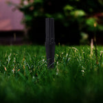 supports lampe solaire plastique noir lisses coniques jardin facile installer sans outils pack dix