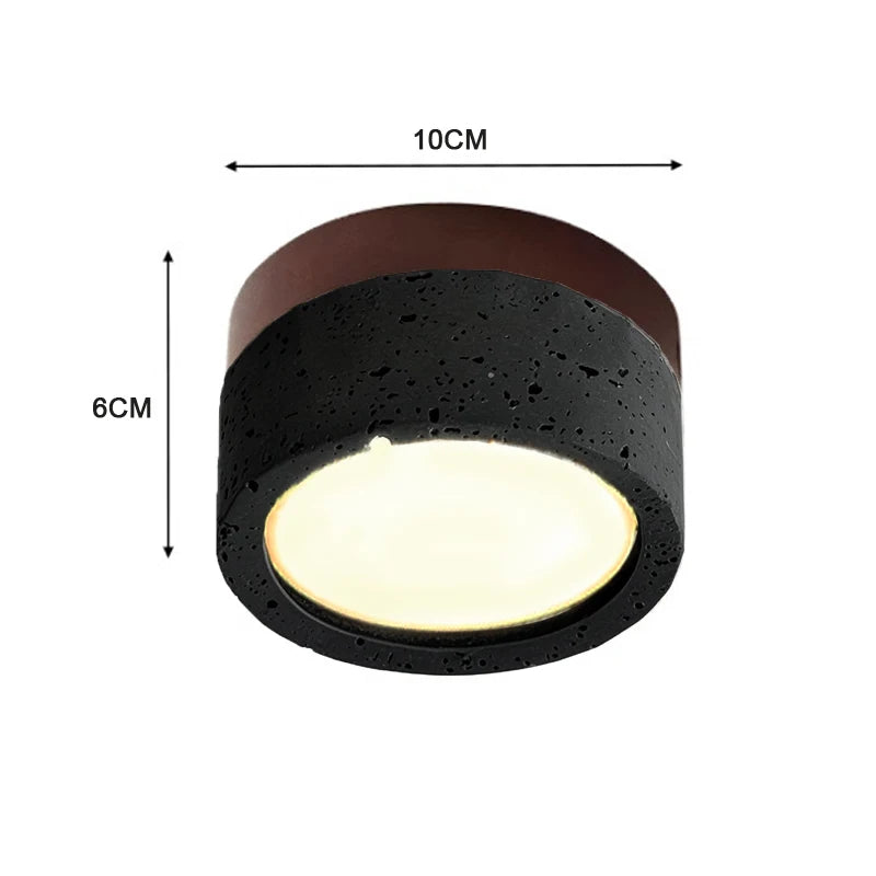 plafonnier led moderne minimaliste petit beige marron éclairage salon cuisine couloir intérieur