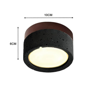 plafonnier led moderne minimaliste petit beige marron éclairage salon cuisine couloir intérieur