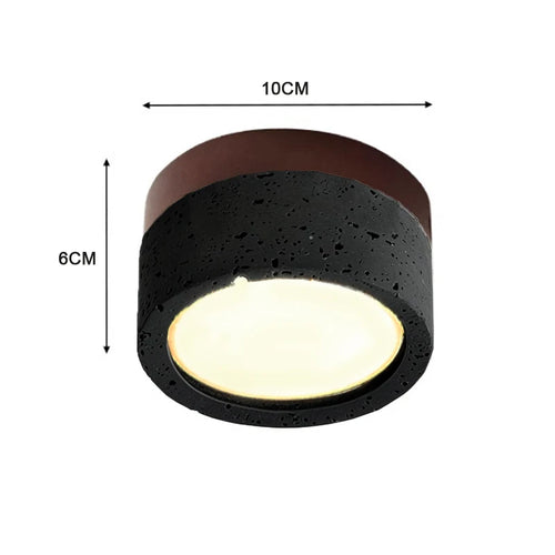 plafonnier led moderne minimaliste petit beige marron éclairage salon cuisine couloir intérieur