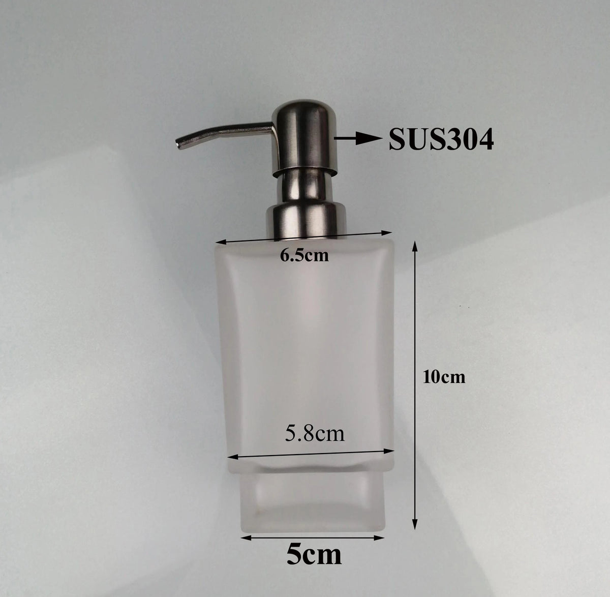 distributeur savon liquide verre blanc moderne fixation murale sans motif mousse Pompe intégrée clean