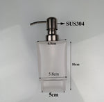 distributeur savon liquide verre blanc moderne fixation murale sans motif mousse Pompe intégrée clean