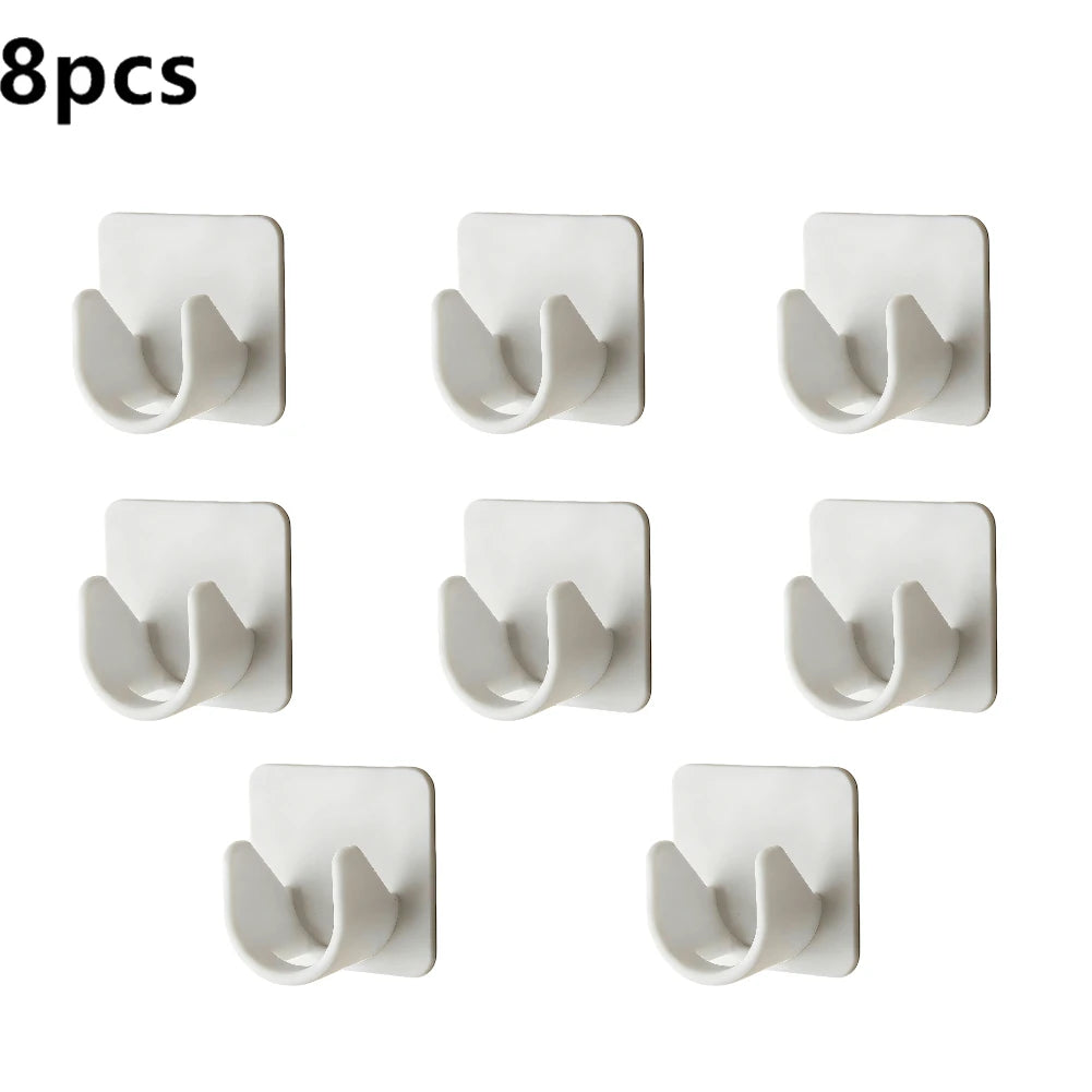 crochet adhésif transparent moderne tige rangement clip rideau support mural sans motif clips vêtements