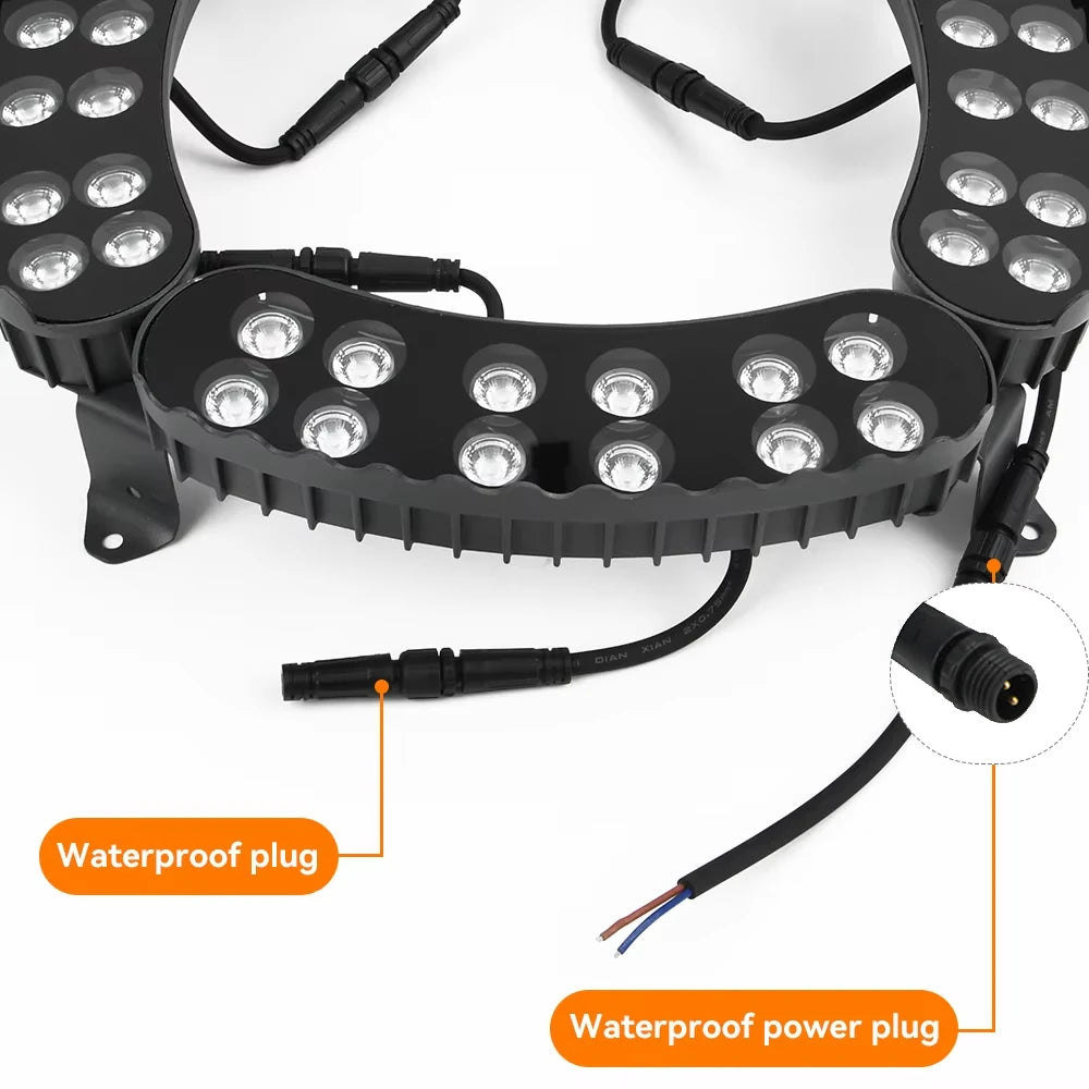 projecteurs extérieurs ip65 led spots aluminium noir éclairage paysager moderne étanches 265v fixations