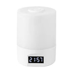 lampe table rechargeable blanc moderne affichage heure bouton tactile trois modes luminosité