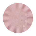 placemats ronds tissu rayures concentriques moderne rose doré rouge gris beige orange festive