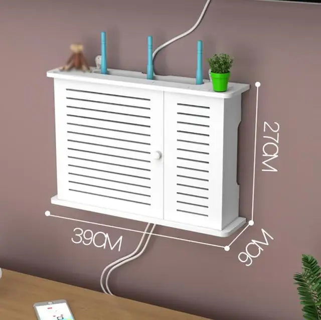 meuble rangement mural blanc moderne lignes verticales porte organisation blanc respectueux environnement